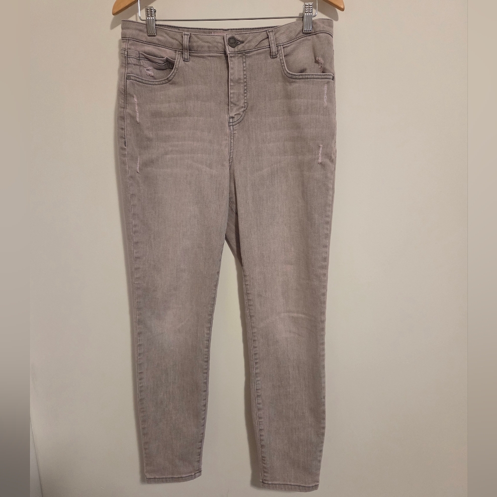 YA YA The Brand Grey Boyfriend Jeans With Pink Tint